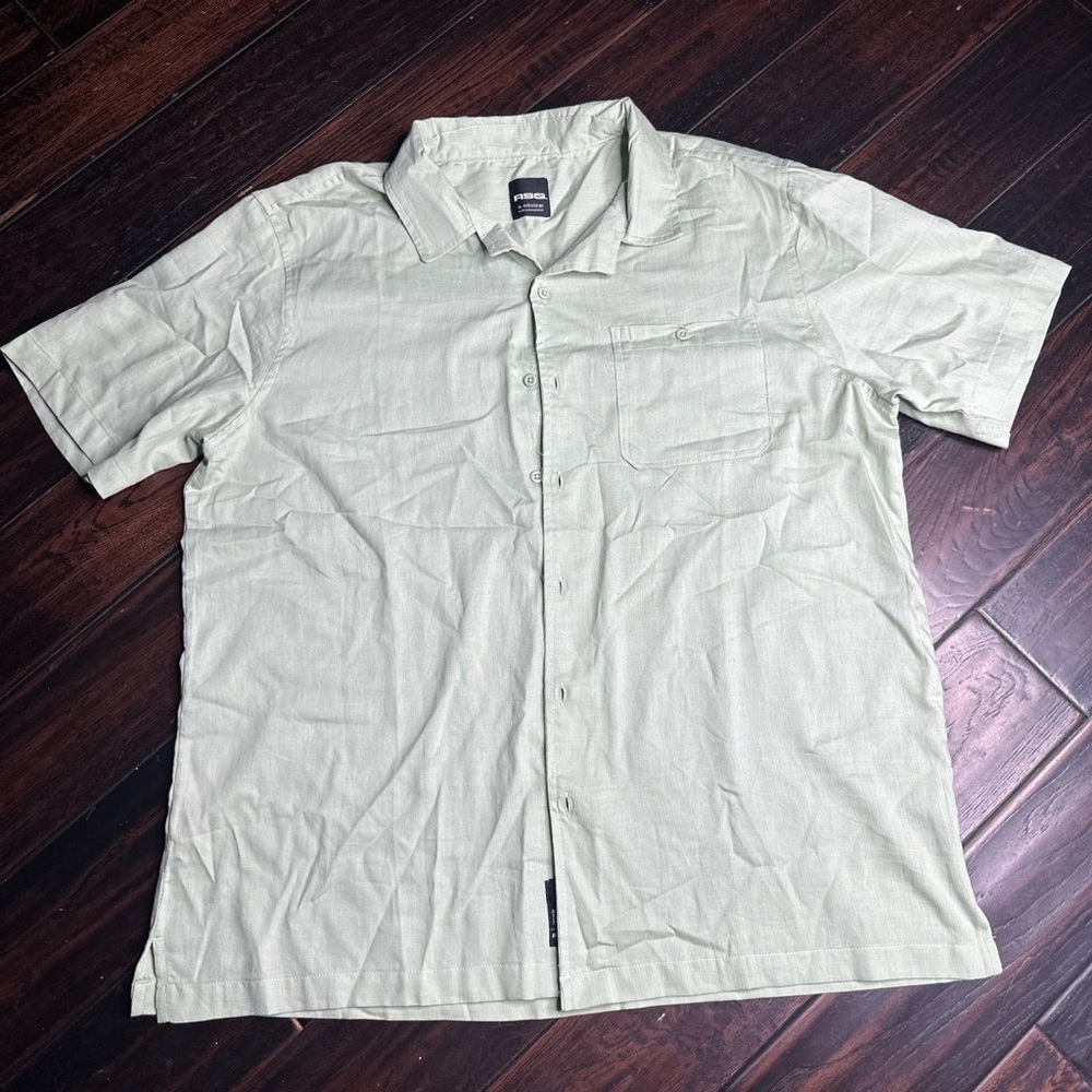 Button down shirt with collar & pocket casual beach cotton coastal California